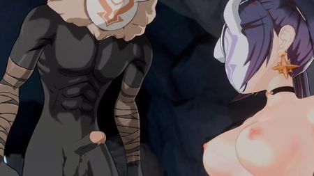 Mona X hilichurls : Mona Masked
